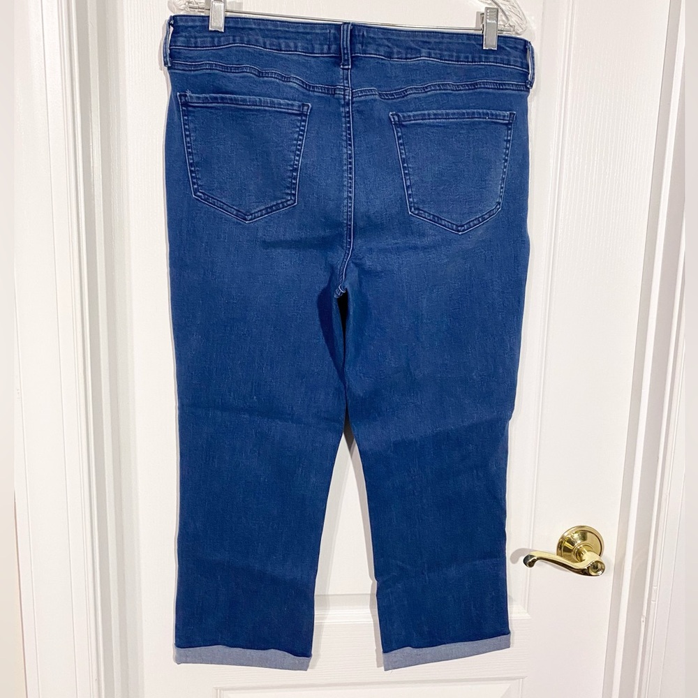 NYDJ Skinny High Waist Rolled Cuff Capri Jeans Chloe Lift Tuck Size 12 - Picture 2 of 14